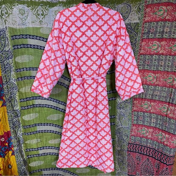 Roberta Roller Rabbit Jemina Terry Cloth Lined Midi Robe Size Extra Small/ Small - Picture 9 of 16